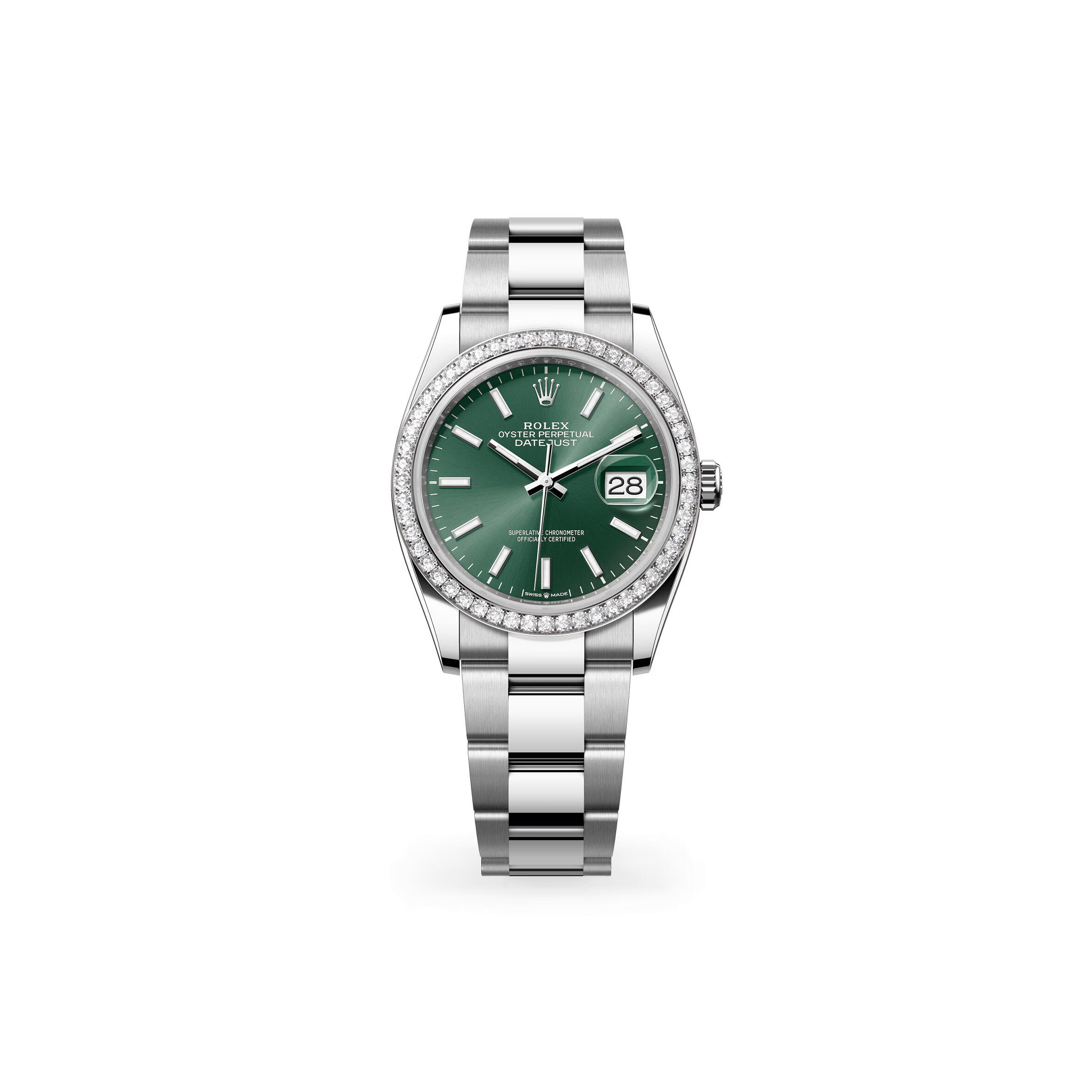 r01ex datejust 36 oyster, 36 mm, oystersteel, white gold and D1am0nds m126284rbr-0044